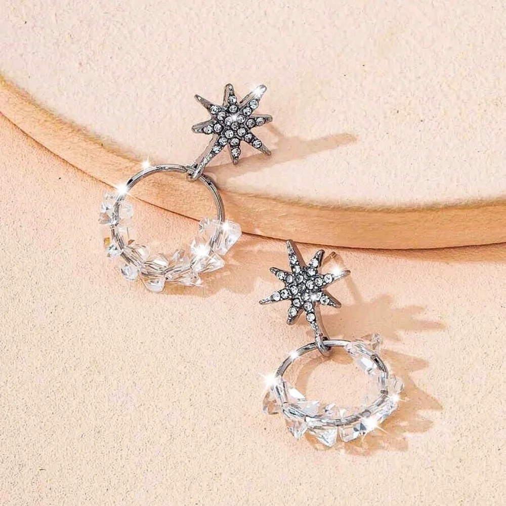 Any 3/$25! Silver Crystal Pave Beaded Stud Earrings - Picture 3 of 9